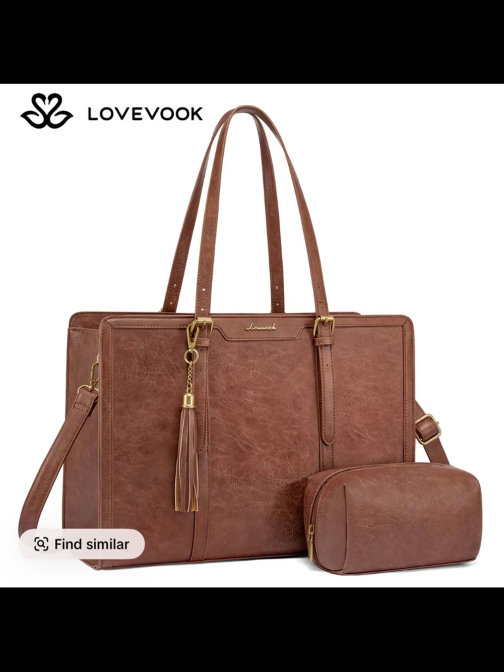 Brown Tote Bag - Classic Women's Satchel - Picture 2 of 2